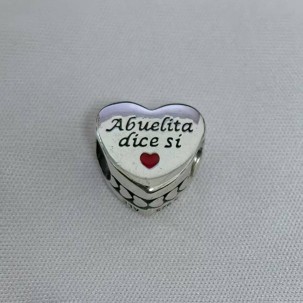 Pandora Abuelita dice si Grandmother Dangle Charm Pendant, S925 Silver Jewelry